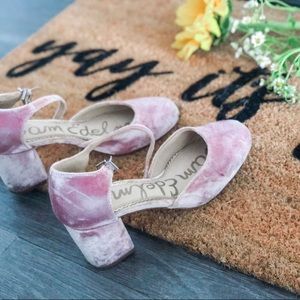 Sam Edelman Pink Velvet Heel